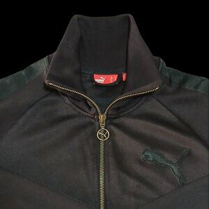 Rare! Womens Puma Track Jacket Mock Neck Full Zip
